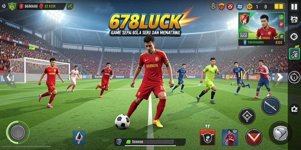 Tampilan gameplay seru dari 678LUCK yang penuh aksi sepak bola.