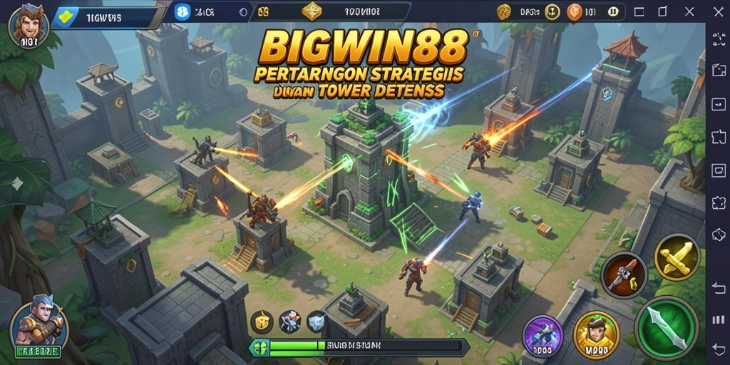 Tampilan gameplay Tower Defense yang mendebarkan dan strategis.
