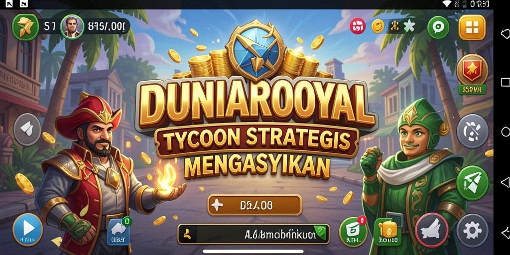 Tampilan menarik dari gameplay Tycoon DUNIAROYAL.