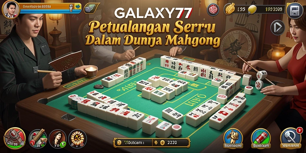 Tampilan menarik gameplay Mahjong di GALAXY77.