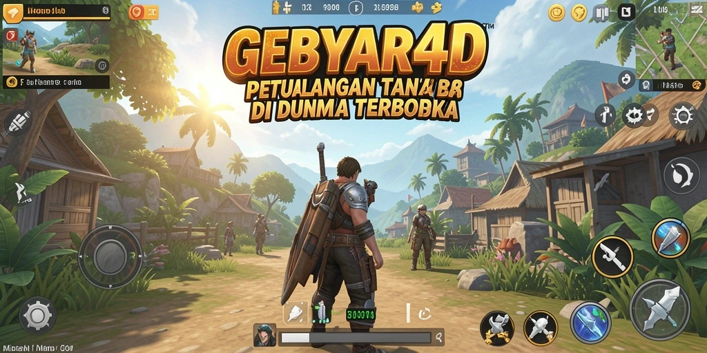 Tampilan gameplay GEBYAR4D di dunia terbuka yang menakjubkan.