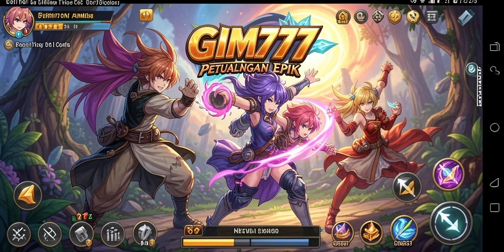 Tampilan gameplay menarik dalam GIM777 dengan karakter Anime.