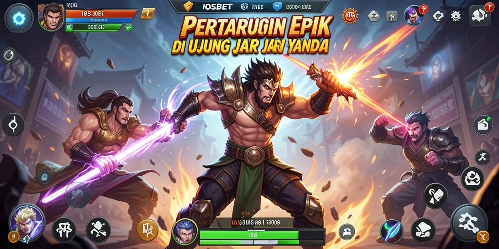 Tangkapan layar dari aksi pertarungan mendebarkan di IOSBET.