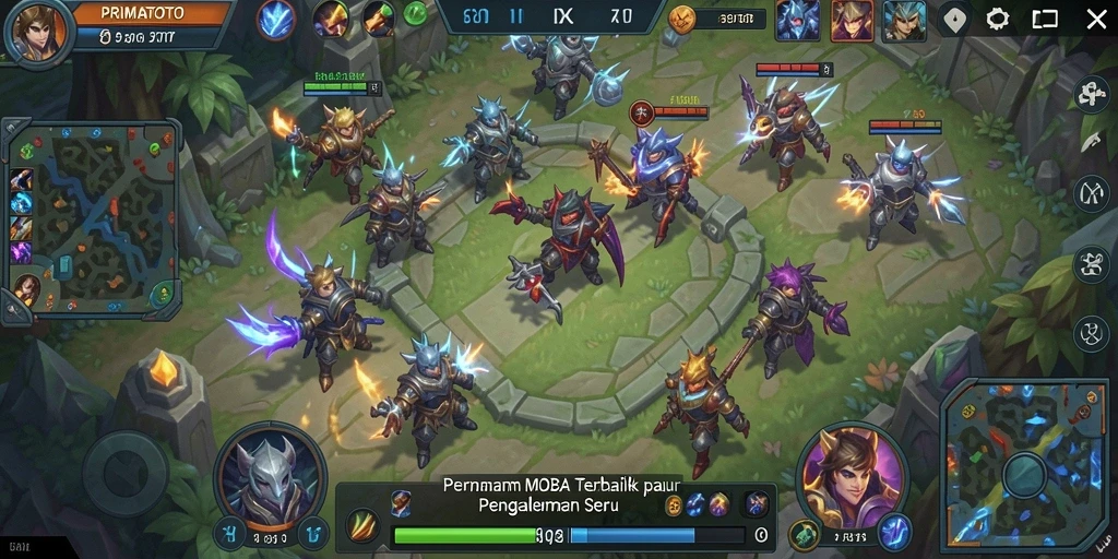 Tampilan seru dari gameplay PRIMATOTO di arena pertarungan.