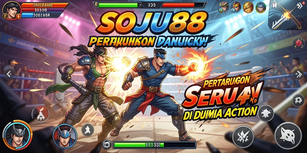 Tampilan gameplay SOJU88 yang mendebarkan dan penuh aksi.