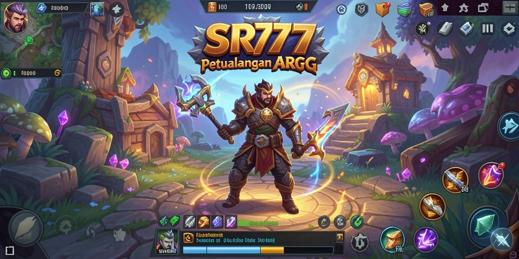 Tampilan epik dari pertarungan dalam game ARPG SR777.