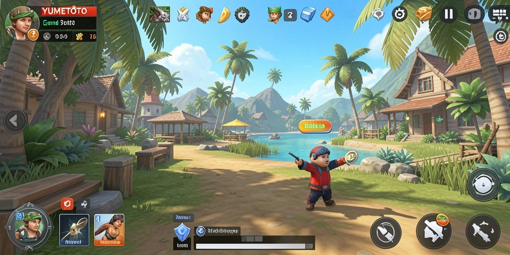 Tangkapan layar gameplay YUMETOTO menampilkan suasana seru dan menyenangkan.